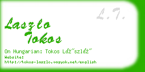 laszlo tokos business card